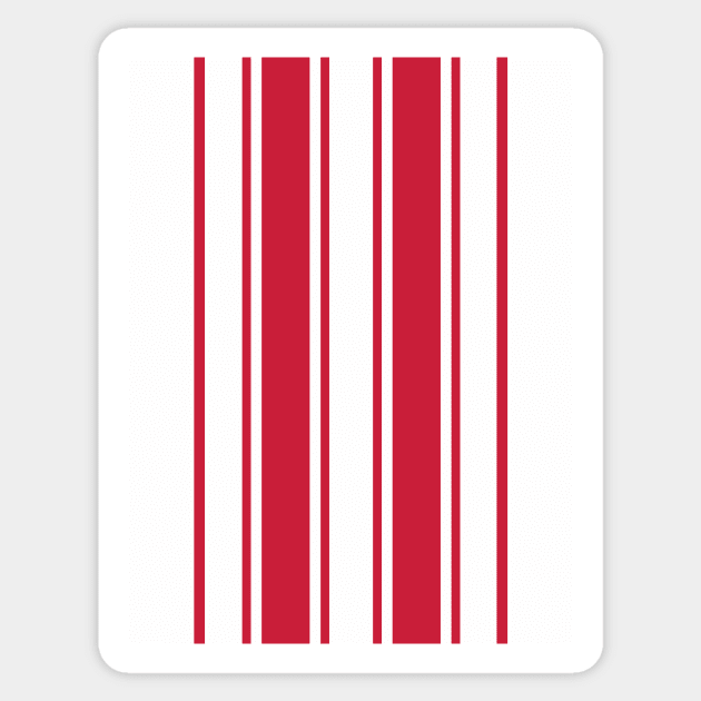 Southampton Retro 1976 Red & Whites Striped FA Cup Winners Home Sticker by Culture-Factory